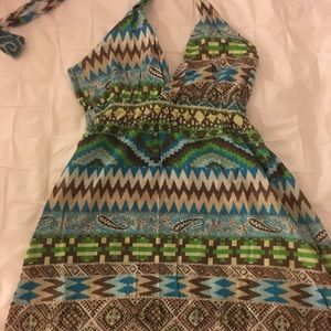 Echo brand Aztec print beach cover up